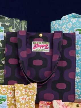 ISO- Big Bud Press Purple Tile Shopper Tote Bag